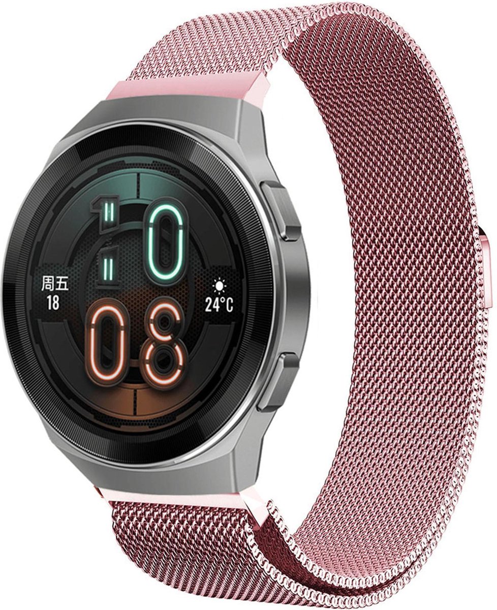 Bandje geschikt voor Huawei Watch GT 2e - Roségoud Milanese Band