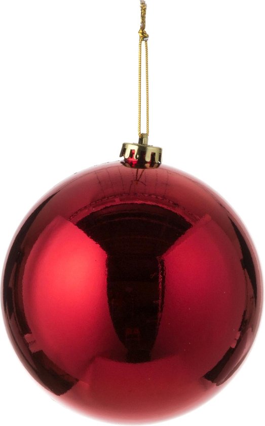 2x Grote kunststof kerstballen rood 15 cm - Grote onbreekbare kerstballen Rode... | bol.com