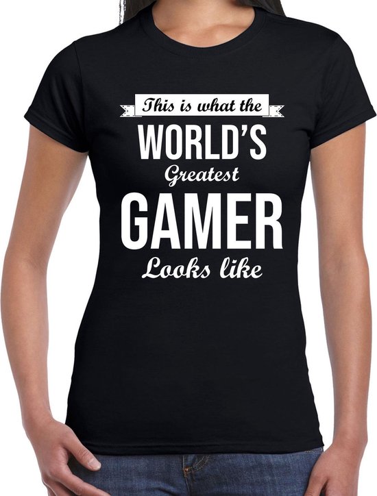 Worlds greatest gamer cadeau t-shirt zwart voor dames - verjaardag / kado  shirt voor... | bol.com