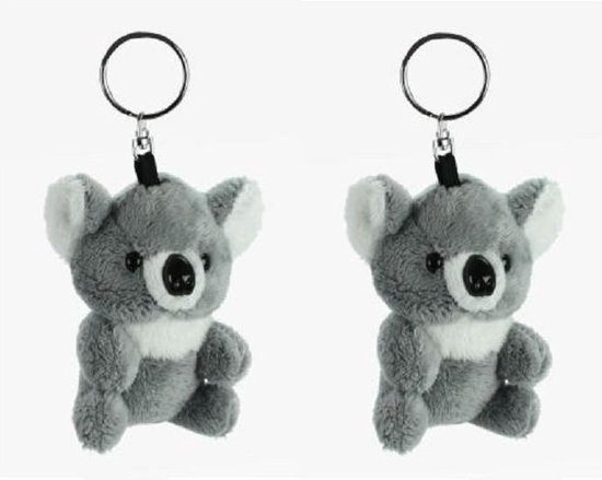 2x stuks koala knuffel sleutelhangers van 16 cm - Dieren keychains