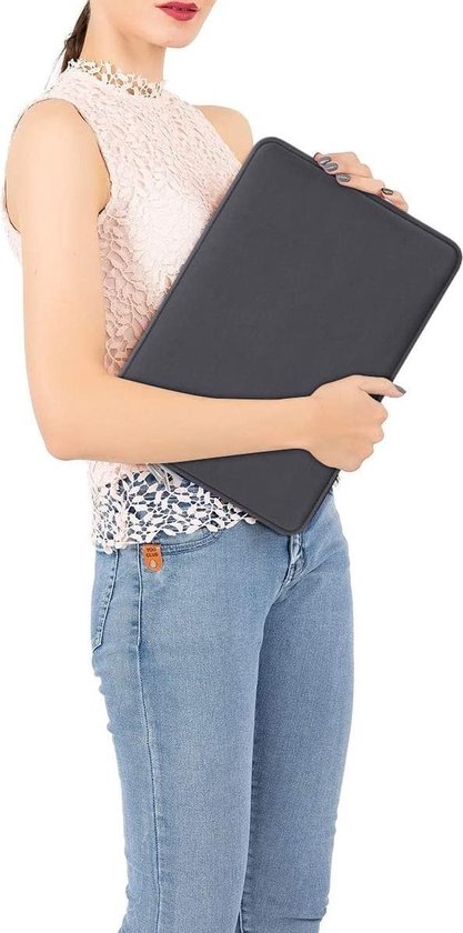 Laptop Sleeve 14 inch + Etui  (Laptophoes) Grijs van ZEDAR® - Zedar