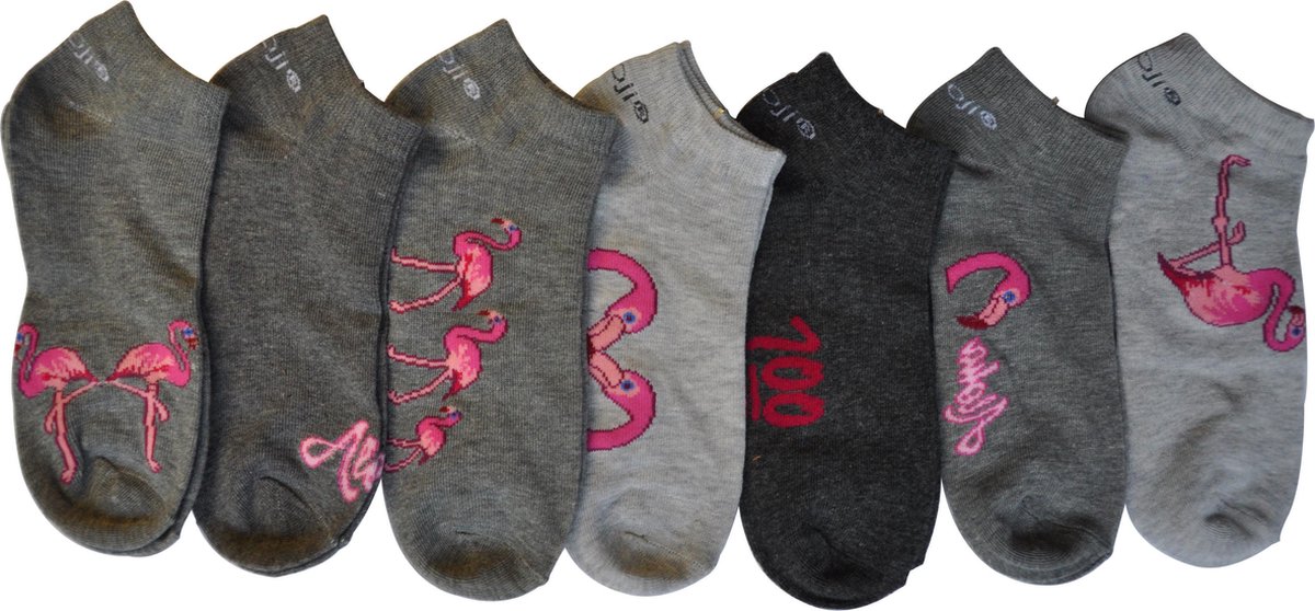 Emoji Dames Sneaker sok - Multipack 7 paar - Maat 37-40 - enkelsokken - Emoji
