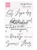 Stempel - Claer stamp - Marianne Design - handgeschreven veel liefs