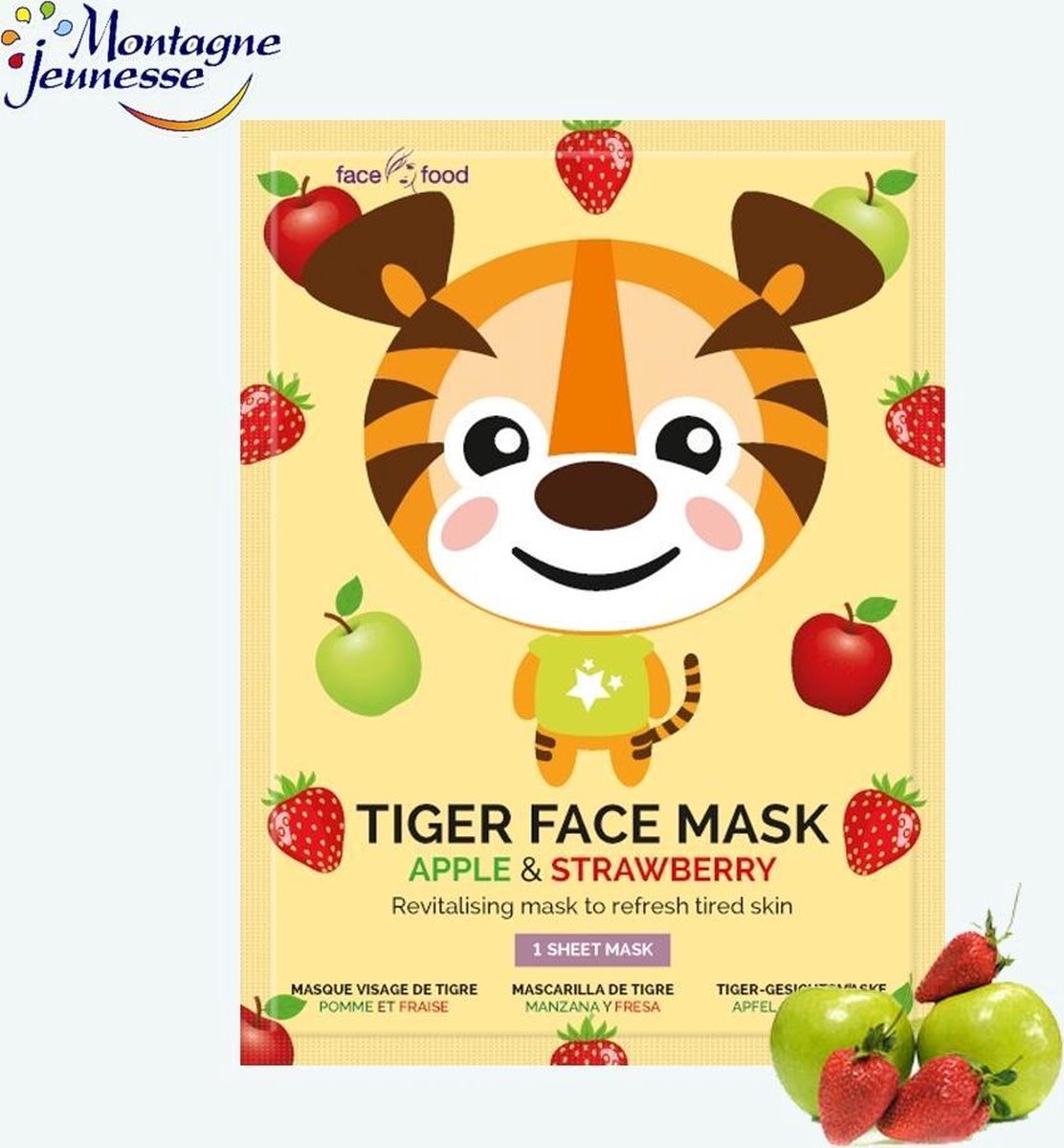 Revitaliserend Masker 7th Heaven Animal Tiger Appel Aardbei (1 uds)