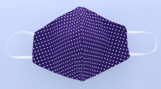Casquette réutilisable en coton à pois violets