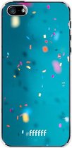 iPhone SE (2016) Hoesje Transparant TPU Case - Confetti #ffffff