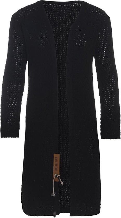 Knit Factory Knit Factory Luna Long Cardigan Tricoté 40-42 Noir Luna Dames Cardigan Taille EU40-42