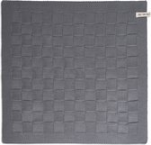 Knit Factory Gebreide Keukendoek - Keukenhanddoek Uni - Handdoek - Vaatdoek - Keuken doek - Med Grey - 50x50 cm