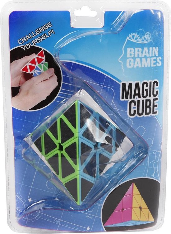 Afbeelding van het spel Brain Games Puzzelspel Magic Cube Pyramide Junior 6,5 Cm Zwart