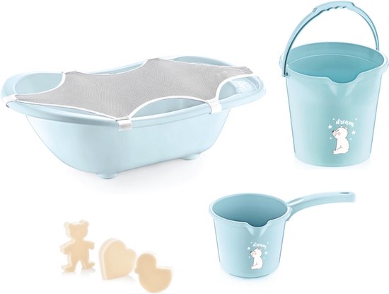 Bol Com Baby Badje Babyjem Badset Babybadje Complete Babybad Set Blauw