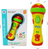 Speelgoed microfoon met 12 muzikale instrumenten - kinder microfoon - Little Singer microphone (inclusief batterijen)