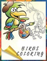 Birds coloring: Bird coloring book for kids