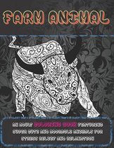 Farm Animal - An Adult Coloring Book Featuring Super Cute and Adorable Animals for Stress Relief and Relaxation