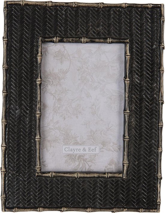 Clayre & Eef Cadre photo 10x15 cm Noir Plastique Rectangle Cadre de photo