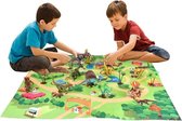 Dinosaurus Speelset : 9 Dinosaurussen 2 Speelbomen & Speelmat! - Speelgoed Pakket.