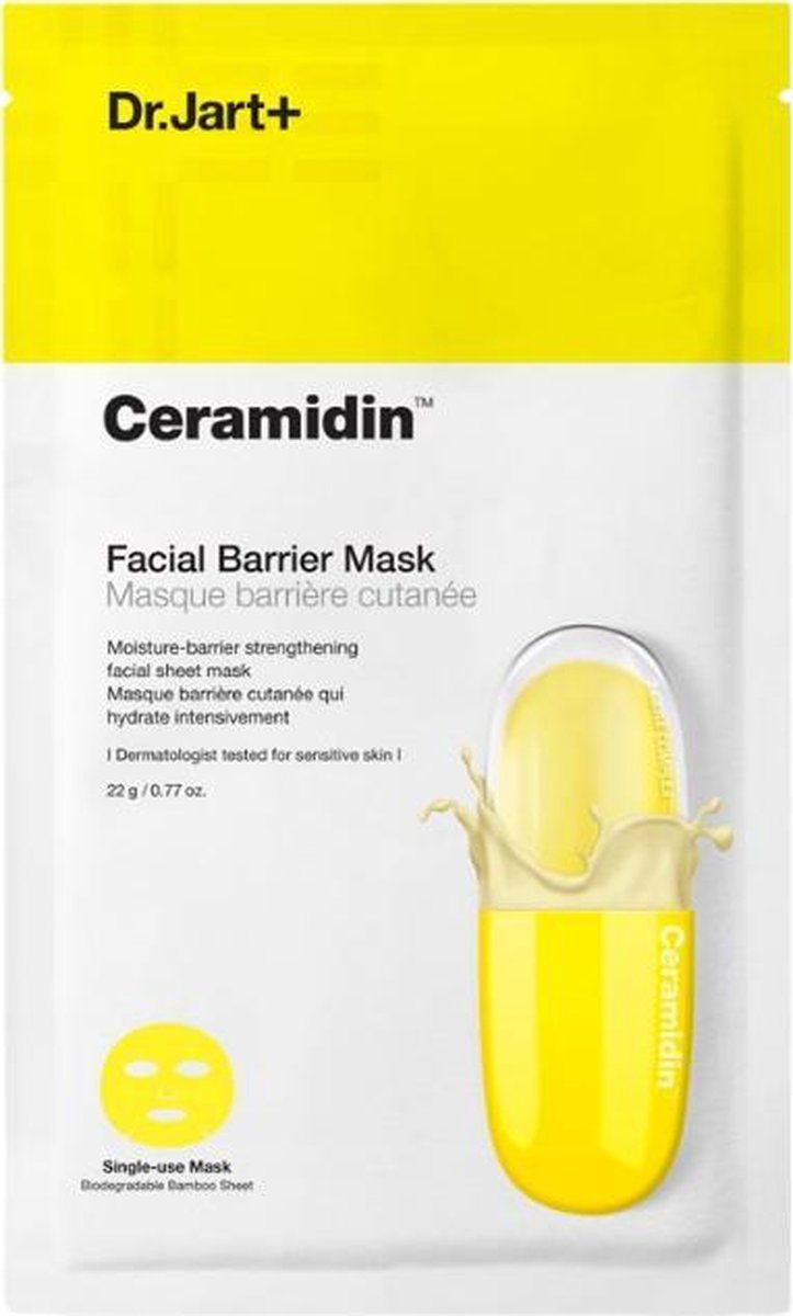 NEW! Dr.Jart Ceramidin Facial Barrier Sheet Mask - Droge Huid - Korean Beauty - K Beauty - Koreaanse Skincare - Droge en Gevoelige Huid - Verzorgend Masker - Herstelt Huid