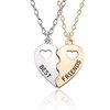 foto van Vriendschapsketting - bff ketting voor 2 - bff ketting - best friends - best friends ketting - 2 stuks - Zilver/Goud Hartje