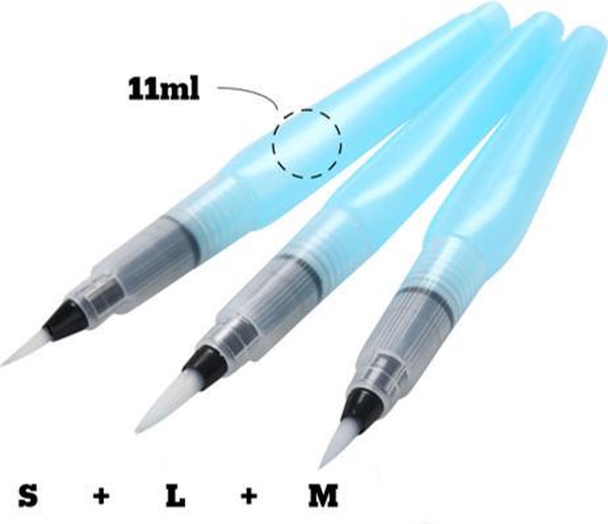 Water Pen 3PCS 15.5CM Water Brush Pens Aquash Water Pen 3PCS 15.5CM Water Brush Pens Aquash