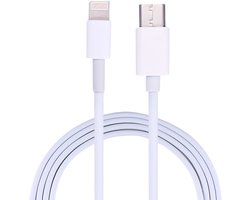 1m USB-C / Type-C naar 8-pins Data Sync-oplaadkabel Geschikt voor: iPhone XR / iPhone XS MAX / iPhone X & XS / iPhone 8 & 8 Plus / iPhone 7 & 7 Plus / iPhone 6 & 6s & 6 Plus & 6s Plus / iPad