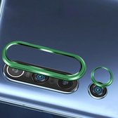 Voor Geschikt voor Xiaomi Mi 10 Pro 0.3mm 9D 9H achteruitrijcamera Lens gehard glasfilm + lensringframe (groen)