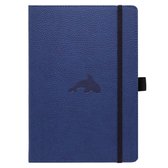 Dingbats* Wildlife A5 Notitieboek - Blue Whale Lijntjes - Bullet Journal met 100 gsm Inktvrij Papier - Schetsboek met Harde Kaft, Binnenvak, Elastische Sluiting en Bladwijzer