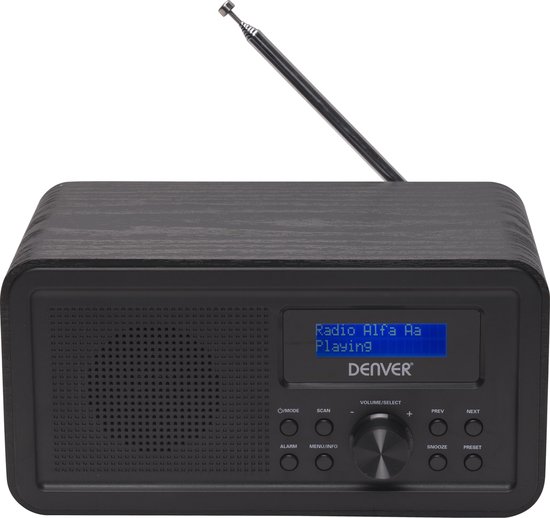 Denver DAB-30BLACK Radio portable Personnel Numérique Noir | bol.com