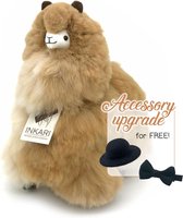 Alpaca Knuffel - Sandstone - Alpacawol - Medium - 32 cm - Handgemaakt, Natuurlijk & Fairtrade - Allergie-vrij