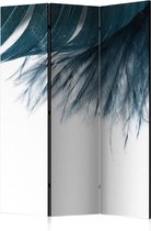 Kamerscherm - Scheidingswand - Vouwscherm - Dark Blue Feather [Room Dividers] 135x172 - Artgeist Vouwscherm