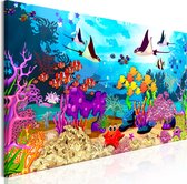 Schilderijen Op Canvas - Schilderij - Underwater Fun (1 Part) Narrow 120x40 - Artgeist Schilderij