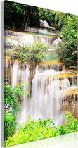 Schilderijen Op Canvas - Schilderij - Paradise Waterfall (1 Part) Vertical 80x120 - Artgeist Schilderij