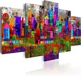 Schilderijen Op Canvas - Schilderij - The City of Expression 100x50 - Artgeist Schilderij