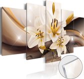 Schilderijen Op Canvas - Afbeelding op acrylglas - Shiny Lily [Glass] 200x100 - Artgeist Schilderij