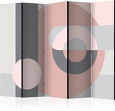 Kamerscherm - Scheidingswand - Vouwscherm - Geometric Wreath (Pink) II [Room Dividers] 225x172 - Artgeist Vouwscherm
