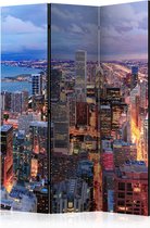 Kamerscherm - Scheidingswand - Vouwscherm - Illuminated Chicago [Room Dividers] 135x172 - Artgeist Vouwscherm