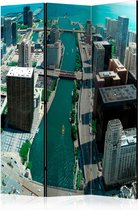 Kamerscherm - Scheidingswand - Vouwscherm - Urban architecture of Chicago [Room Dividers] 135x172 - Artgeist Vouwscherm