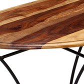 Wandtafel Massief hout - Bijzettafel - koffietafel (Incl LW3D Klok) l - coffee table woonkamertafel