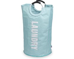 Wonair Wasmand - Waszak – Wassorteerder - Opvouwbaar – Lichtblauw – 115L