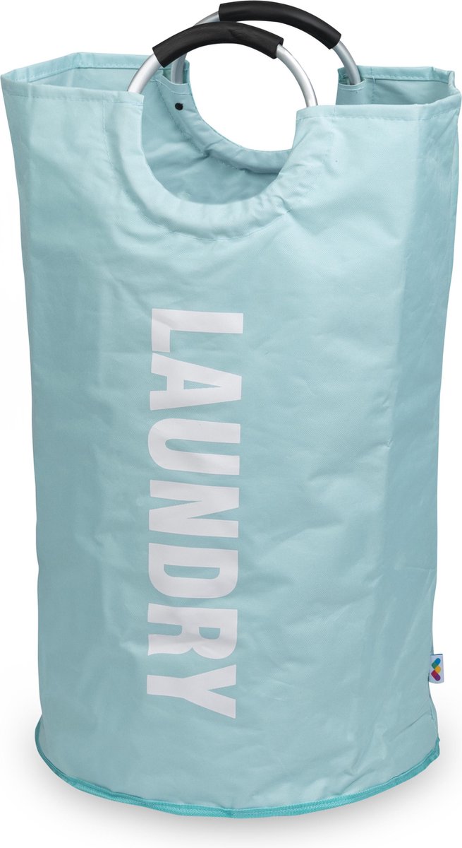 Bol.com Wonair Wasmand - Waszak – Wassorteerder - Opvouwbaar – Lichtblauw – 115L aanbieding