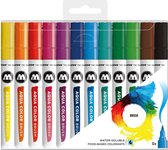 Molotow Aqua Color Brush Marker Basic Set 1 - Set van 12 stuks