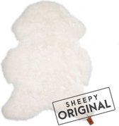 Schapenvacht Wit - Sheepy Original Valentyná XL  105 - 110 cm lang - Bekijk onze productvideo - Sheepy.cc