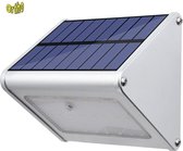 Ortho® - Luxe Aluminium buitenlamp op Zonne-energie - Solar - Bewegingsmelder sensor - Wandlamp - Muurbevestiging - GEEN Netstroom of Snoeren nodig