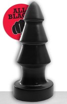 All Black XXL Buttplug met ribbels 40 cm - zwart