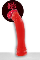 All Red Dildo 33 x 7 cm - rood