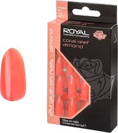 Royal 24 Glue-On Nail Tips - Coral Reef Almond (met nagellijm)