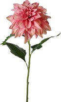 Viv! Home Luxuries Dahlia groot - zijden bloem - donker roze - 79cm - topkwaliteit