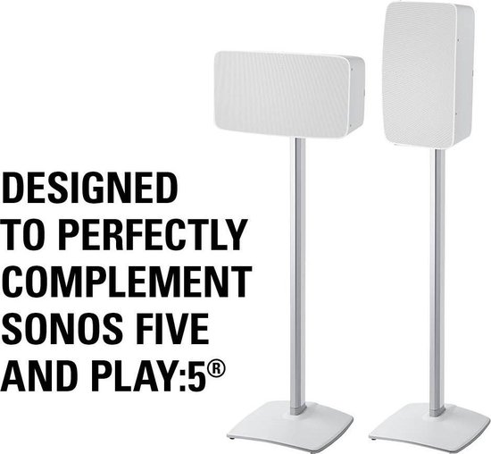 Sanus Vloerstandaard voor Sonos Five & Play:5 - Wit | bol.com