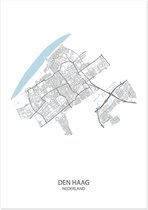 Poster Den Haag | Plattegrond | 29,70 x 42,0 cm (A3)