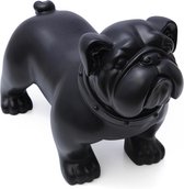 Hond - Engelse bulldog - 42 cm lang - 33 cm hoog - Zwart - Kunststof