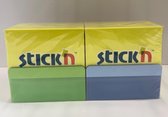 Memoblok Stick'n 76x76mm, neon geel, 100 memoblaadjes, (12)  +  strong index papieren tab 76x38mm, (2x12), totaal 1.200 memoblaadjes + 24 strong index tab