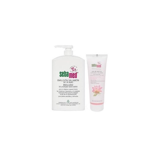 Sebamed Emulsion Without Soap 1000ml + Shower Gel 250ml Set 2 Pieces